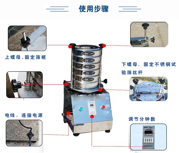 不锈钢试验?筛使用步骤：